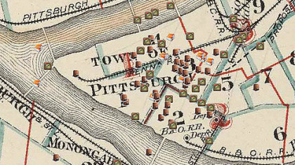 A detail from the Pittsburgh Mapping and Historical Site Viewer home page.