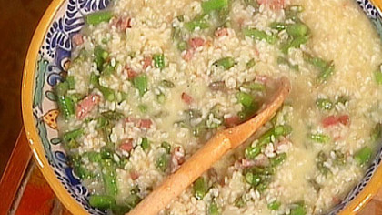 Now's the time: Risotto with asparagus and speck