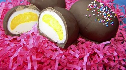 Chocolate Cream-Filled Easter Eggs.