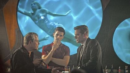 Danny Huston, left, Steven Strait and Jeffrey Dean Morgan star in Starz's "Magic City," set in a Miami Beach, Fla., hotel in 1959.