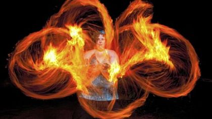 Performer Vicki will perform in the Pittsburgh Festival of Fire Arts Show at the Waterfront.