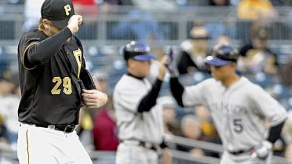 The Pirates had to overcome two, two-run homers by Carlos Gonzalez.