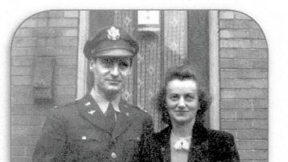 George and Mirjana Vujnovich in September 1943, when George returned from Africa to undergo OSS training in Virginia.