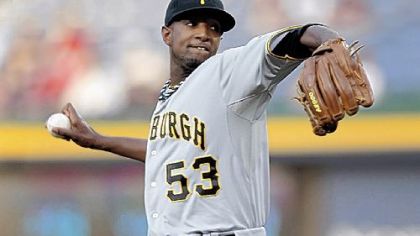 Pirates starter James McDonald struck out 10 batters through 72/3 innings to earn his first win of the season Monday against the Braves in Atlanta.