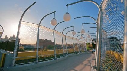 Artist Sheila Klein took part in the creation of a new pedestrian bridge linking Ellsworth Avenue's shopping district and East Liberty's Eastside.