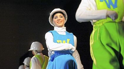 Oompa Loompas march in Valley High School's "Willy Wonka."