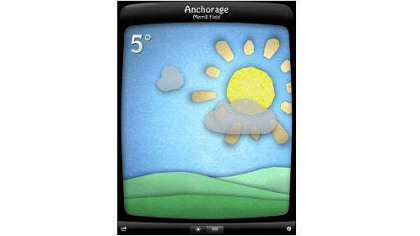 The Weather Doodle app for iPhone and iPad creates arty screens full of data provided by WeatherBug.