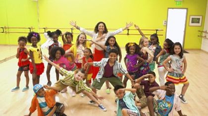 Children model clothes from the GapKids Cabana collection along with actress, choreographer, director and producer Debbie Allen of the Debbie Allen Dance Academy, who created a dance called the "Cabana Cha Cha" in honor of the new line.