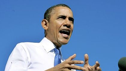 President Barack Obama speaks about the importance of American workers developing American-made energy to an economy that is built to last at a UPS plant Thursday in Las Vegas.