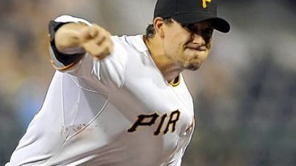 Charlie Morton pitches against the Cubs at PNC Park last season.