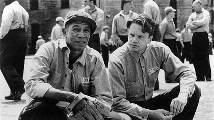Morgan Freeman and Tim Robbins in "The Shawshank Redemption," which WPXI anchor David Johnson would watch again and again, anytime.