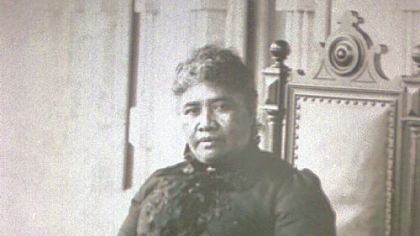 Hawaiian Queen Lili'uokalani, shown in a 1900 photo, was the last reigning monarch in Hawaii when her rule was overthrown by revolutionaries in 1893 to establish an American-dominated provisional government.