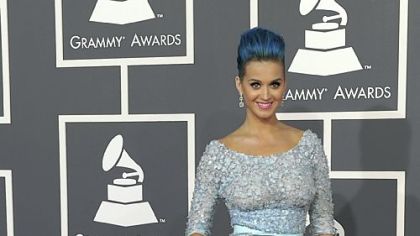 Katy Perry arrives at the 54th annual Grammy Awards on Sunday