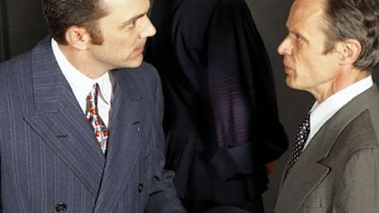 James FitzGerald, right, gave a fine supporting actor performance in "The End of the Affair" for Quantum Theatre. With him in this scene are Tony Bingham and Gayle Pazerski.