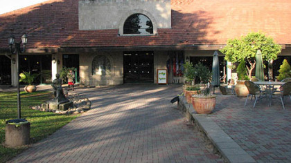 The central building at HaGoshrim Guest House and Resort, a kibbutz in Northern Israel.