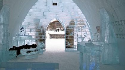 Check in at the Hotel de Glace.