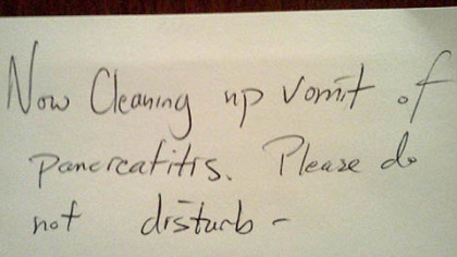 According to Scott Kunst, a tenant at the Royal York Apartments, notes like this one would be left on John Shick's door.