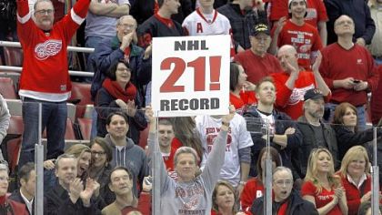 Fans celebrate Detroit's historic win.