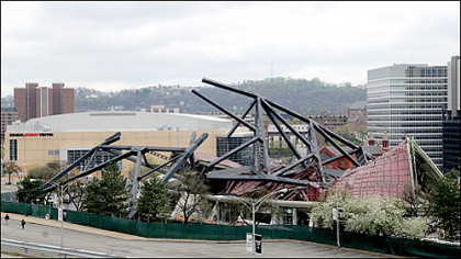 The demolition created a vista from the Hill District that hasn't been seen since the building was constructed in the 1960s.