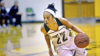 April Austin, a North Catholic High School graduate, has helped Point Park University to an 18-5 record this season.