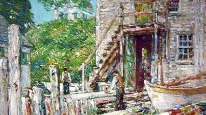 'Rigger's Shop,' by Childe Hassam (1859-1935).