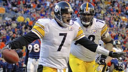 For every Steelers moment of joy in the playoffs, there has been an equal measure of disappointment. The Steelers and Broncos are 3-3 against each other in the postseason. Ben Roethlisberger celebrates a game-clinching 4-yard touchdown run in the 2005 AFC championship game in Denver