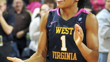 Christal Caldwell and West Virginia knocked off No. 2 Notre Dame Sunday in Notre Dame, Ind.