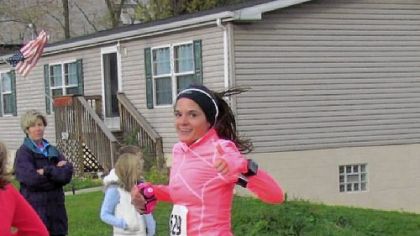 Adrian Crouch was at her current weight, 120 pounds, when she was running in the Buffalo Creek Half Marathon on Oct. 15, 2011.