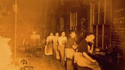 Women at work at Duncan & Miller in Washington, Pa., circa 1910.
