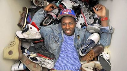 A good pair of sneakers has always been a symbol of success for Tray Woodall. He estimates he owns about 80 pairs, many of which fill the closet in his apartment.