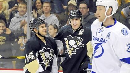 Chris Kunitz, left, has been playing on Evgeni Malkin's line while Sidney Crosby has been injured. The question now is whether he will go back to Crosby's line when the star returns.