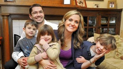 KDKA news anchor Susan Koeppen with her husband, James O'Toole, and their children, from left, Baden, 6, Reagan, 5, and Declan, 3.