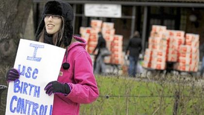 University of Pittsburgh student Ashley Dishman works at an event Friday by Voices for Planned Parenthood.