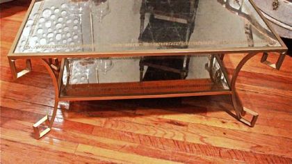 Antique mirror coffee table by Century Furniture