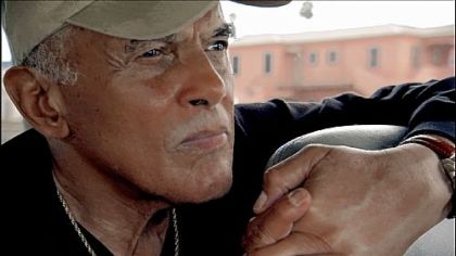 Harry Belafonte in Los Angeles on his way to meet ex-gang members in the documentary "Sing Your Song."