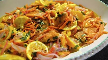 Spanish Mackerel with Meyer Lemon Escabeche is quick, easy and
nutritious.