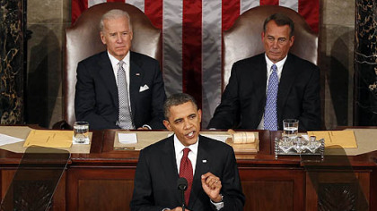 President Barack Obama giving his State of the Union address Tuesday. He endorsed the nation's shale gas development. He also called for companies to disclose the chemicals used in the hydraulic fracturing stage of the drilling process.