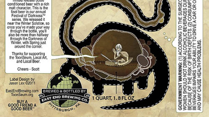 Jasen Lex's label for Illustration Ale, which will benefit the ToonSeum.