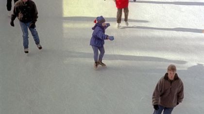 Skaters at Schenley Ice Rink in Schenley Park.