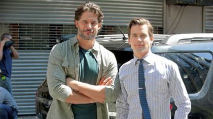 Tuesday's episode of "White Collar" reunites Mt. Lebanon native Joe Manganiello, left, with series star Matt Bomer. Both are 2000 graduates of Carnegie Mellon University.