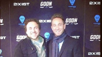 David Gross and Jesse Shapira at the NYC premiere of "Goon."