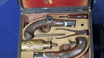 Set of Derringers, circa 1845, was appraised at $30,000 during last August's stop of "Antiques Roadshow" in Pittsburgh.