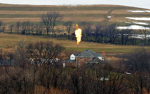 Flaring Gas Well