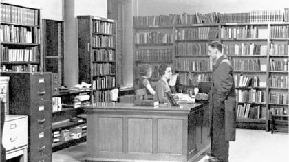 The Mt. Lebanon municipal building library.