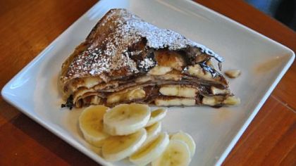 Banana Nutella Crepe Cake.