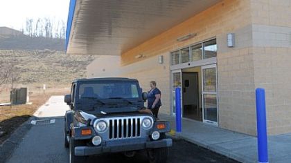 A drive-thru donation area at the newly opened Goodwill Thrift Store in Robinson near Robinson Town Centre.