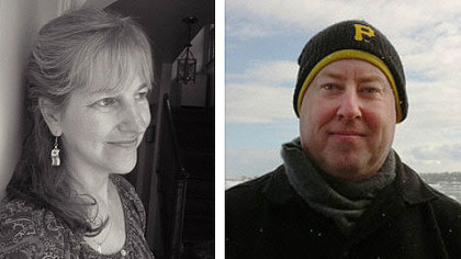 The stars have aligned: Jane McCafferty ("First You Try Everything") and Stewart O'Nan ("The Odds: A Love Story").