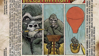 Dave Wachter's label for Illustration Ale, which will benefit the ToonSeum.
