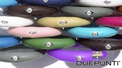 DuePunti silicone rings with diamonds, $88.