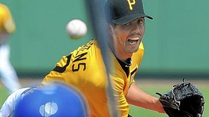 Jeff Karstens pitched three scoreless innings Wednesday against Toronto in Bradenton, Fla.